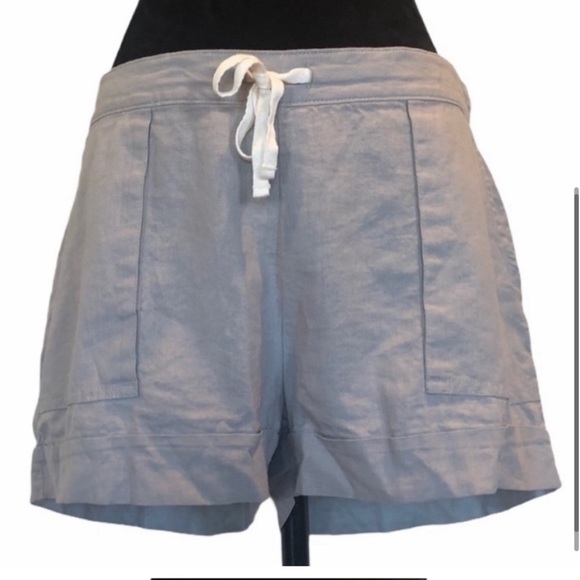 Ripzone grey linen pull on gorpcore drawstring elastic waist short size large - Picture 2 of 8